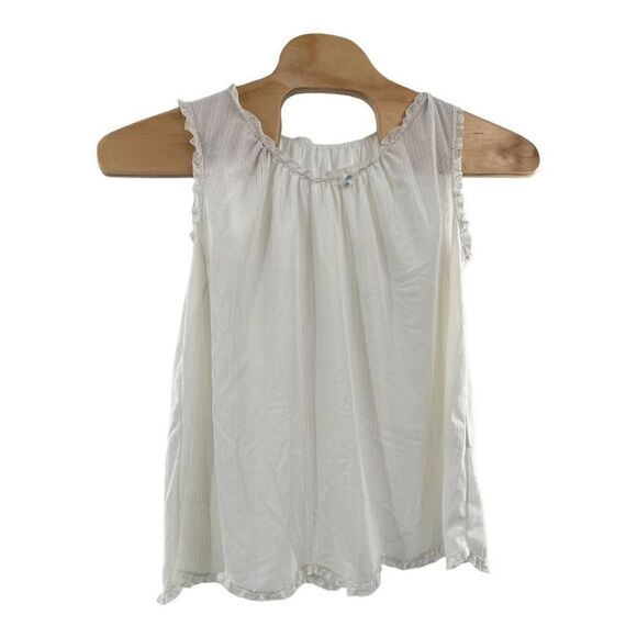 Vintage Pinehurst Lingerie Women's Tiny Ruffles Shirt Sleepwear White Size Small - Picture 1 of 4
